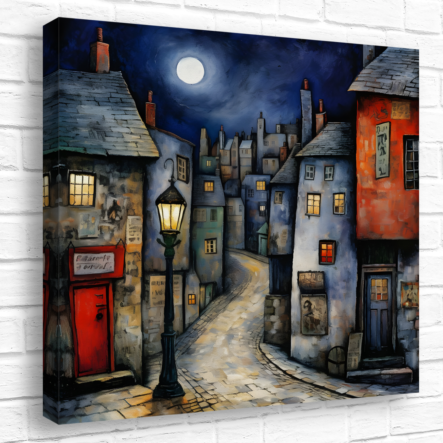 Moonlit Murmurs  Deluxe Box Square Canvas Prints