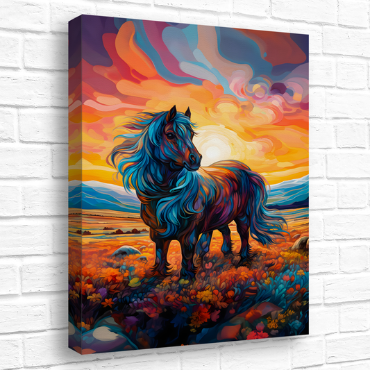 Shetland Pony Deluxe Box Portrait Canvas Print