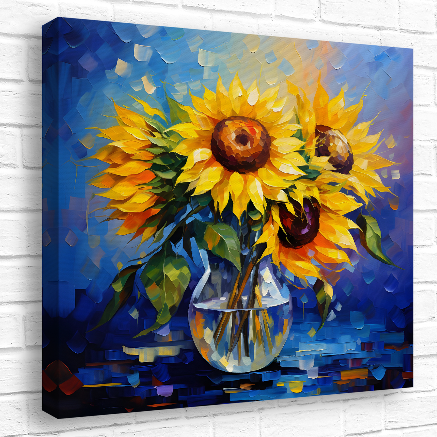 Azure Embrace  Deluxe Box Square Canvas Prints