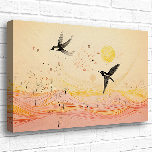 Harmony Of Swifts  Deluxe Box Landscape Canvas Prints