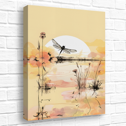 Dragonfly Reflections  Deluxe Box Portrait Canvas Prints