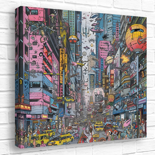 Urban Chaos Deluxe Box Canvas Prints Square