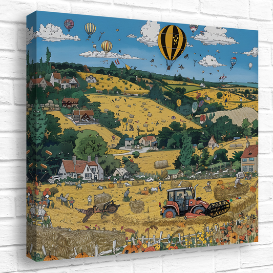 Golden Harvest Deluxe Box Canvas Prints Square