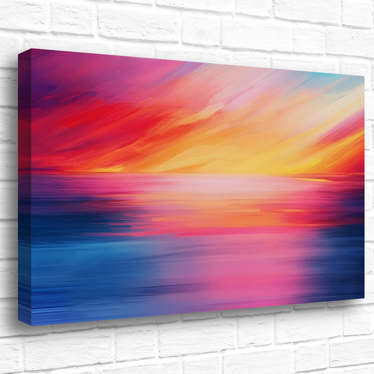 Vibrant Ocean Sunset Deluxe Box Canvas Prints Landscape