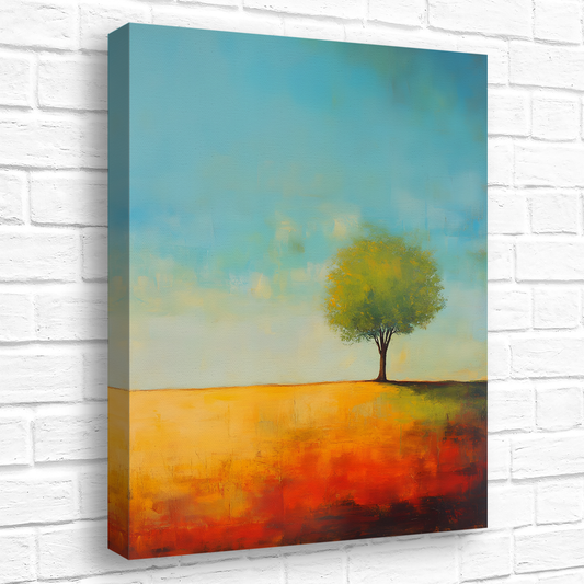 Lone Tree Serenity Deluxe Box Canvas Prints Portrait