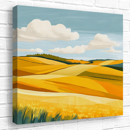 Golden Fields Horizon Deluxe Box Canvas Prints Square