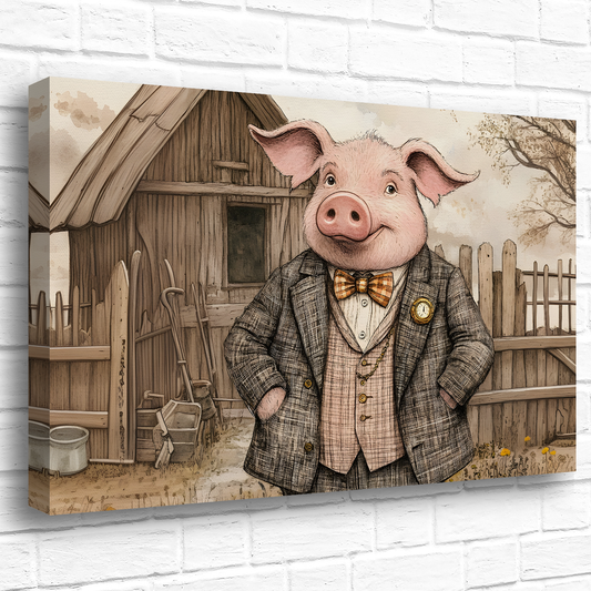 The Posh Porker Deluxe Box Canvas Prints Landscape