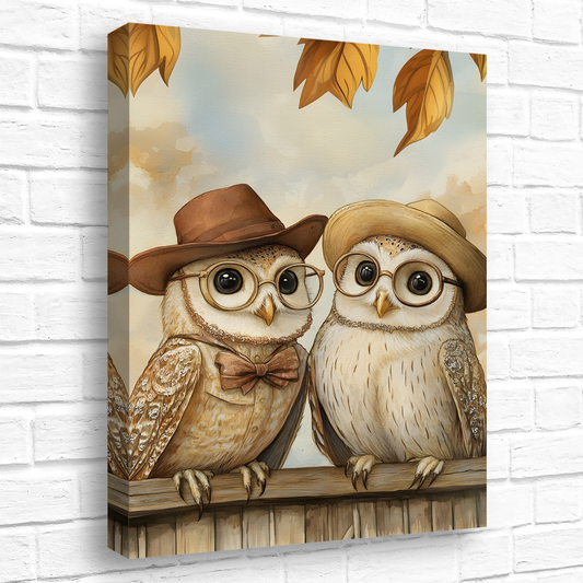 The Perched Professors Deluxe Box Canvas Prints Portrait