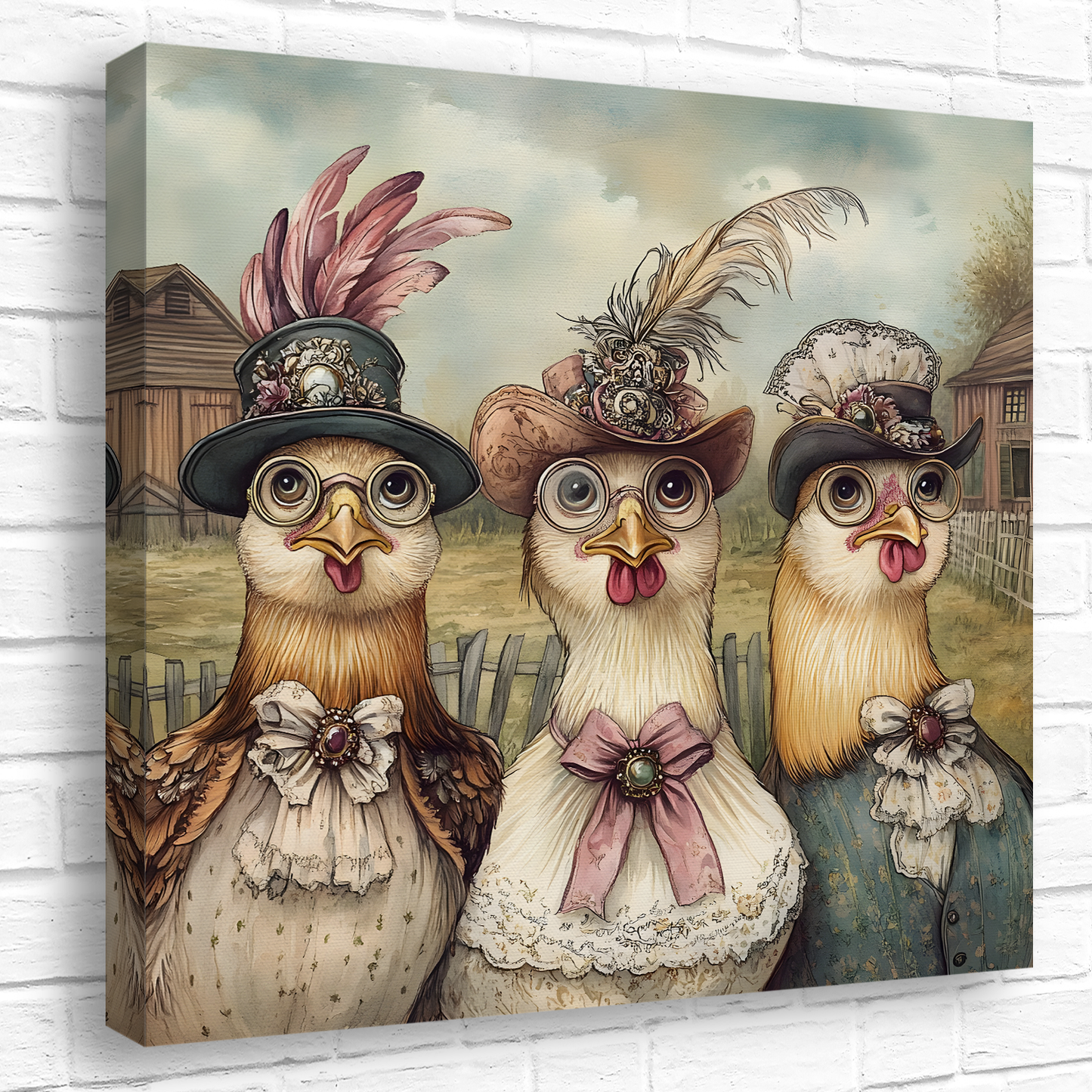 The Barnyard Belles Deluxe Box Canvas Prints Square