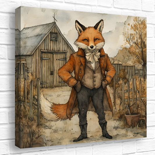 The Dappered Vixen Deluxe Box Canvas Prints Square