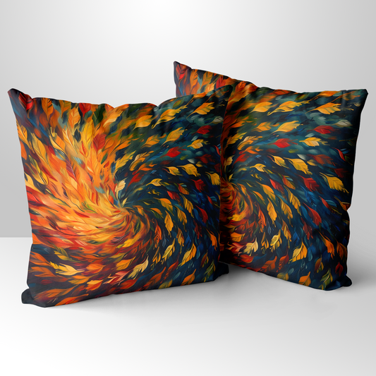 Tree of Life Fiery Elegance Hand Made Poly Linen Cushions