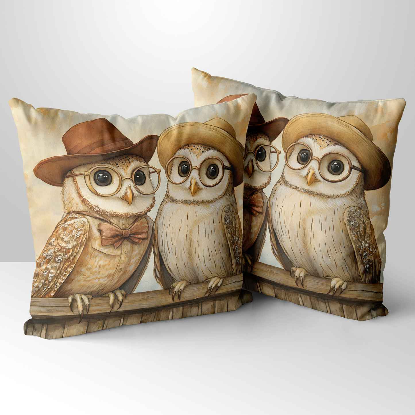 The Perched Professors Hand Made Poly Linen Cushions